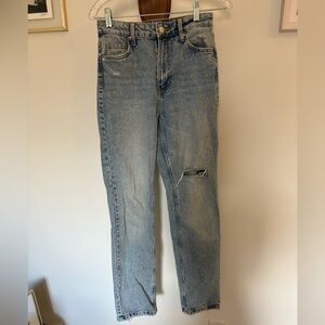 H&M vintage straight leg high waisted jeans